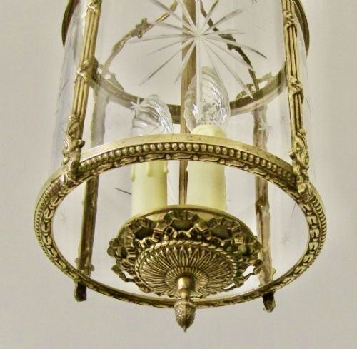 fig 1. A DECORATIVE BRASS HALL LANTERN