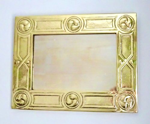 Arts and Crafts Brass Mirror