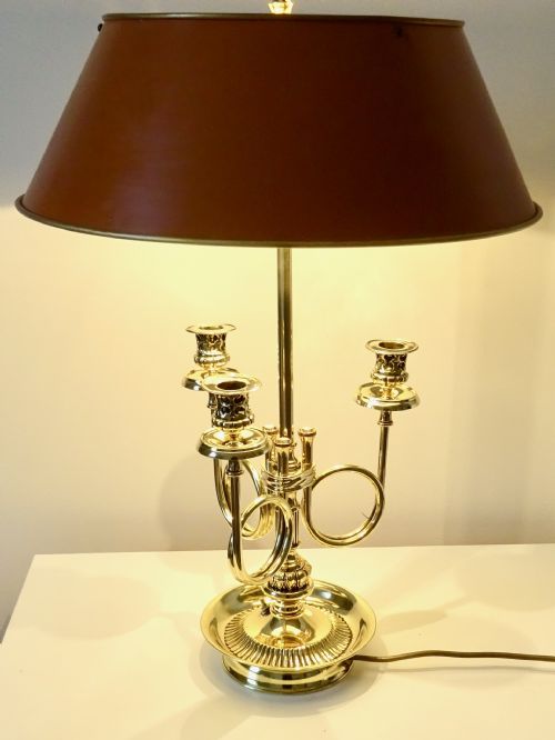 A Bouilotte  Lamp with Original Metal Shade