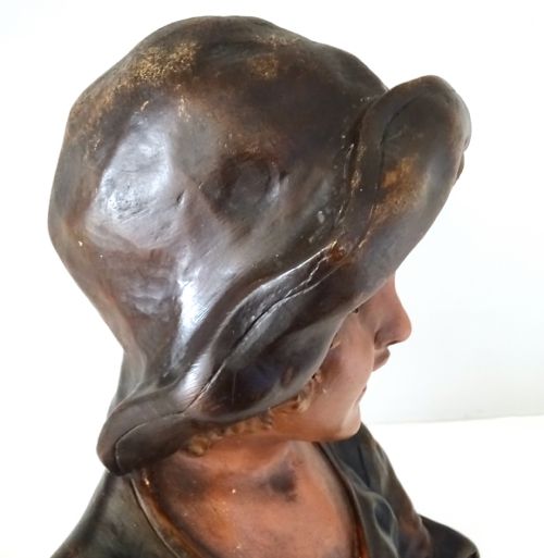 1930 PLASTER BUST MARKED 181 CF PARIS - ADDITIONAL PHOTO 7
