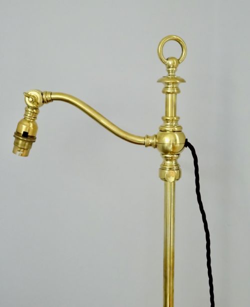 fig 1. TALL BRASS ADJUSTABLE DESK LAMP
