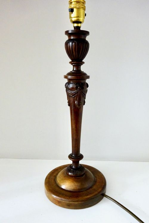 Tall Wooden Table Lamp
