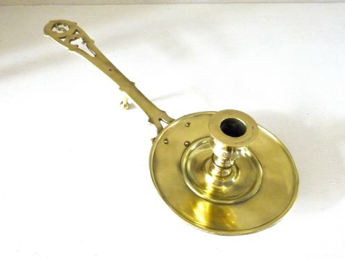 fig 1. LATE VICTORIAN LONG HANDLED CHAMBERSTICK