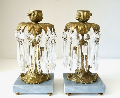 Pair  Bronze Dolphin Candlesticks
