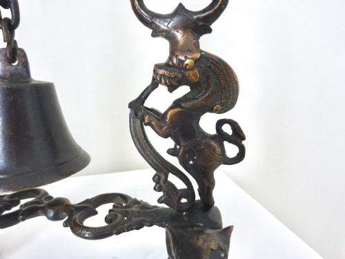 C18901910 BRONZE BELL WITH ELEPHANTS AT THE BASE - ADDITIONAL PHOTO 6