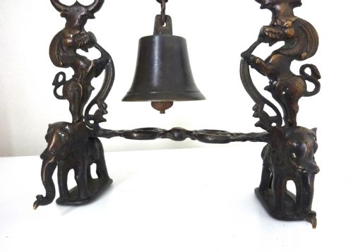 C18901910 BRONZE BELL WITH ELEPHANTS AT THE BASE - ADDITIONAL PHOTO 7