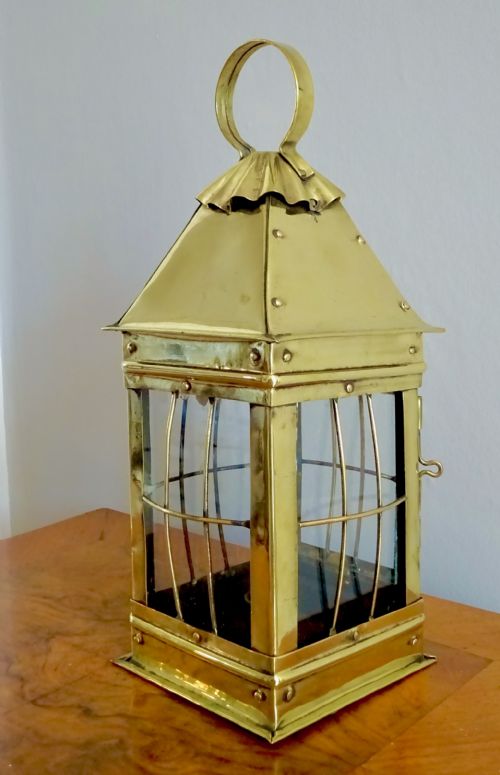 Victorian Brass Candle Lantern