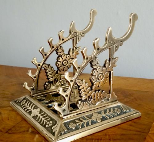 Victorian Brass Pen Rack