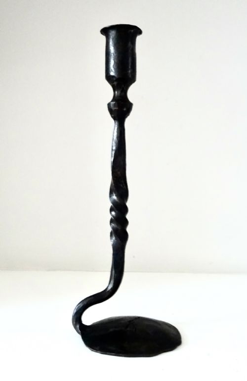 Tall Single Iron Candlestick