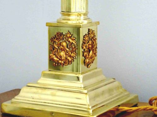 190030 BRASS COLUMN LAMP - ADDITIONAL PHOTO 2