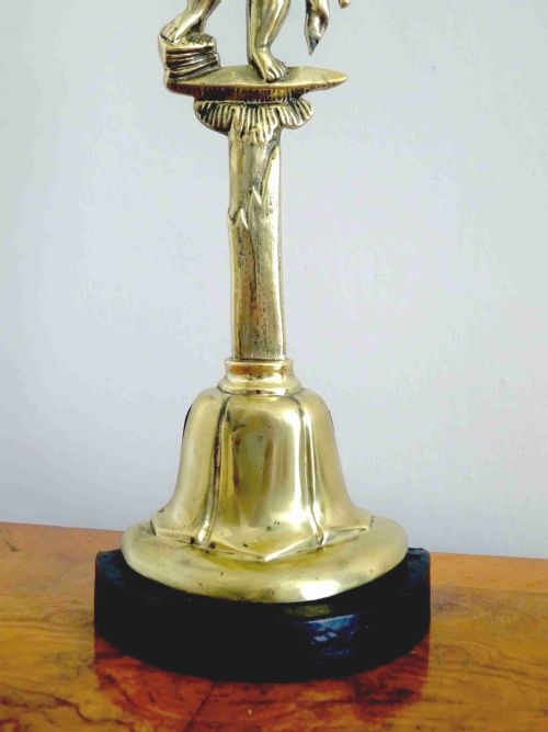 C1900 A TALL CHERUB BRASS DOORSTOP - ADDITIONAL PHOTO 6
