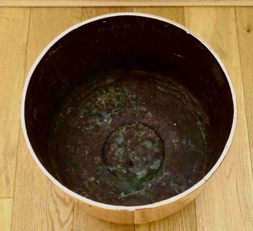 C1910 A LARGE COPPER LOG BIN IN ORIGINAL IRON FRAME - ADDITIONAL PHOTO 3
