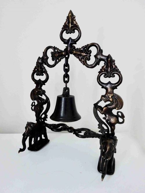 C18901910 BRONZE BELL WITH ELEPHANTS AT THE BASE - ADDITIONAL PHOTO 8