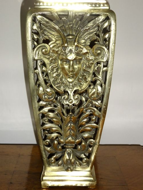 C18801900 PAIR PIERCED BRASS VASES - ADDITIONAL PHOTO 1