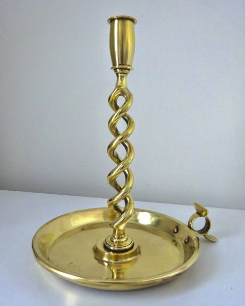 VICTORIAN TWISTED CANDLESTICK IN FITTED TRAY WITH HANDLE