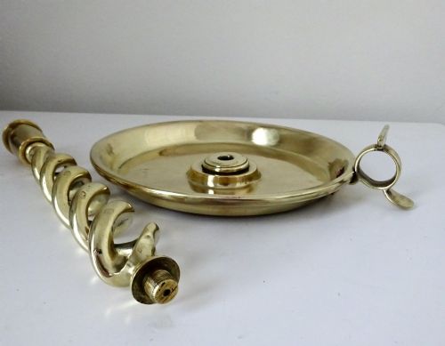 VICTORIAN TWISTED CANDLESTICK IN FITTED TRAY WITH HANDLE - ADDITIONAL PHOTO 1