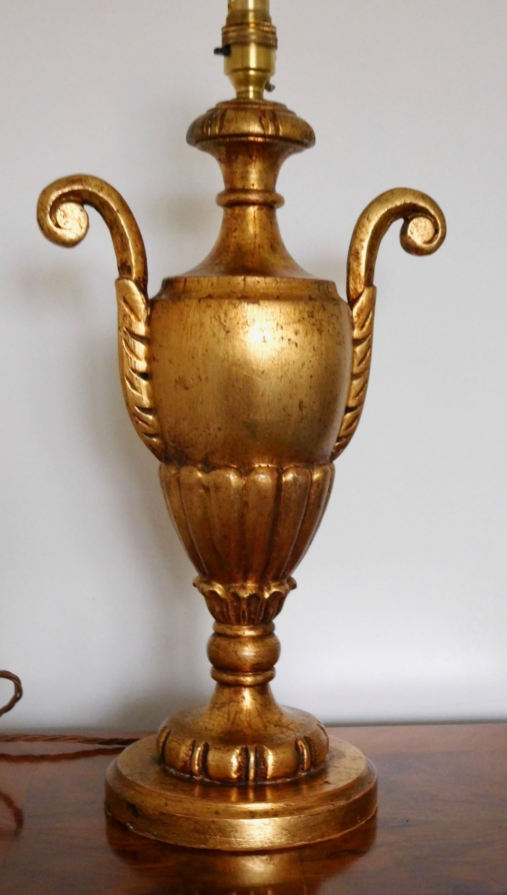 GILDED WOODEN LAMP