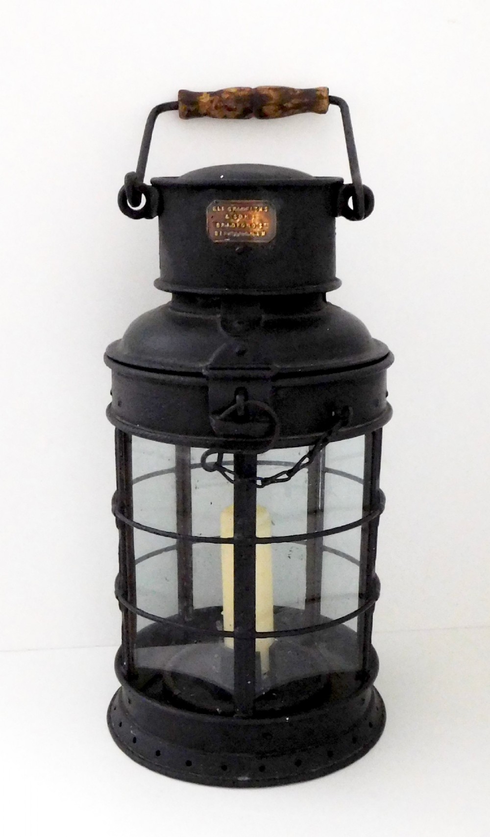 VICTORIAN RAILWAY LAMP BY ELI GRIFFITHS