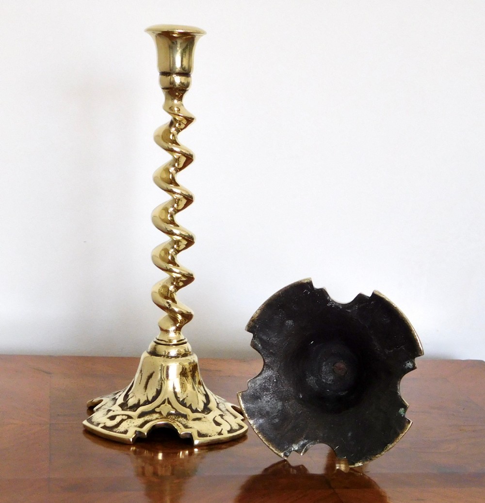 PAIR HAND CAST VICTORIAN CANDLESTICKS View III