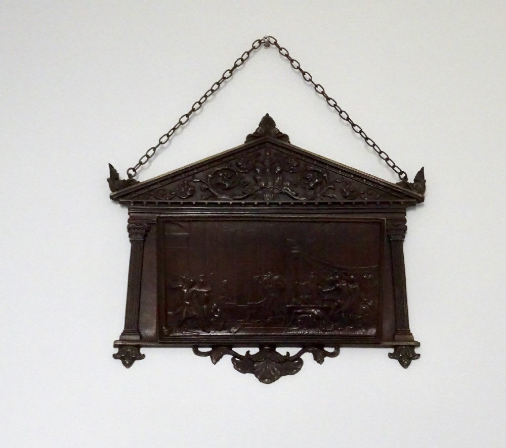 19thC CAST IRON WALL HANGING LETTER RACK View II