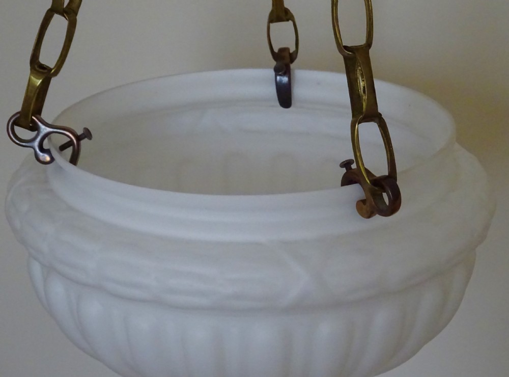 PAIR EDWARDIAN HALF GLOBE CEILING LIGHTS View IV