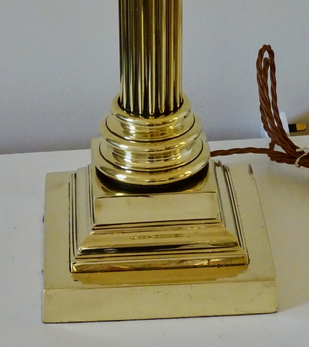 TALL VICTORIAN CORINTHIAN COLUMN LAMP View II