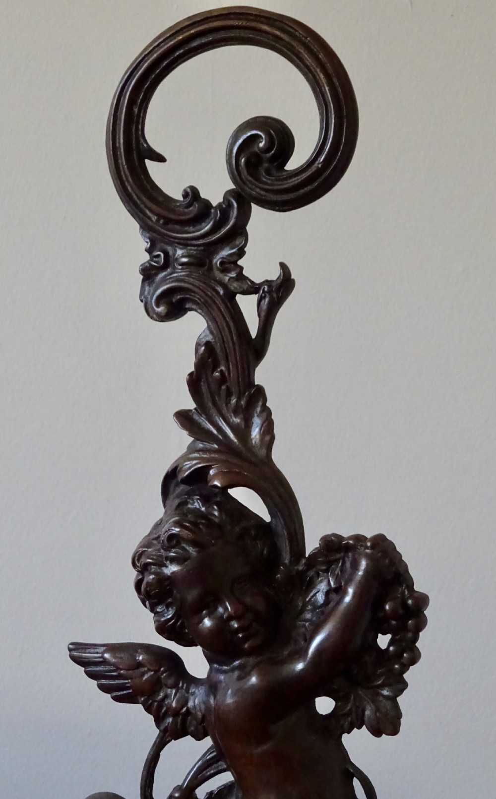 VICTORIAN BRONZE BACCHUS CHERUB DOOR STOP View III