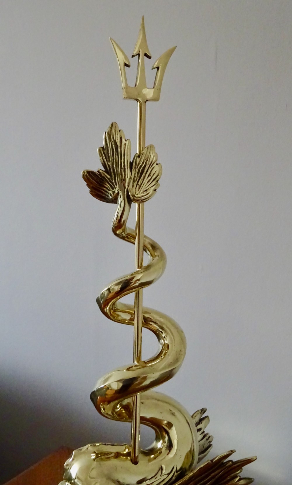 VICTORIAN BRASS DOLPHIN DOORSTOP View III