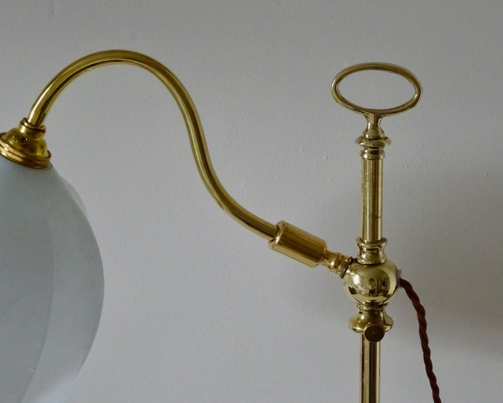 BRASS STUDENT'S LAMP WITH OPTIONAL SHADE View VII