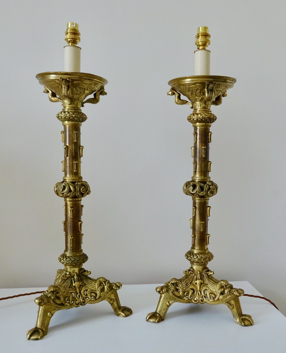 CIRCA 1880- PAIR VICTORIAN LAMPS View VIII