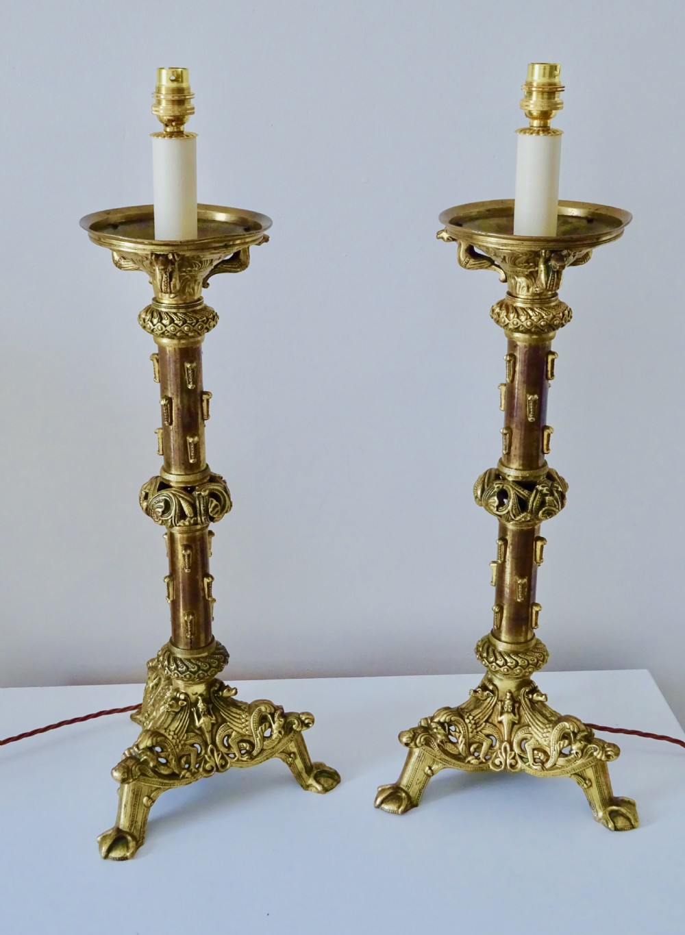 CIRCA 1880- PAIR VICTORIAN LAMPS View VI