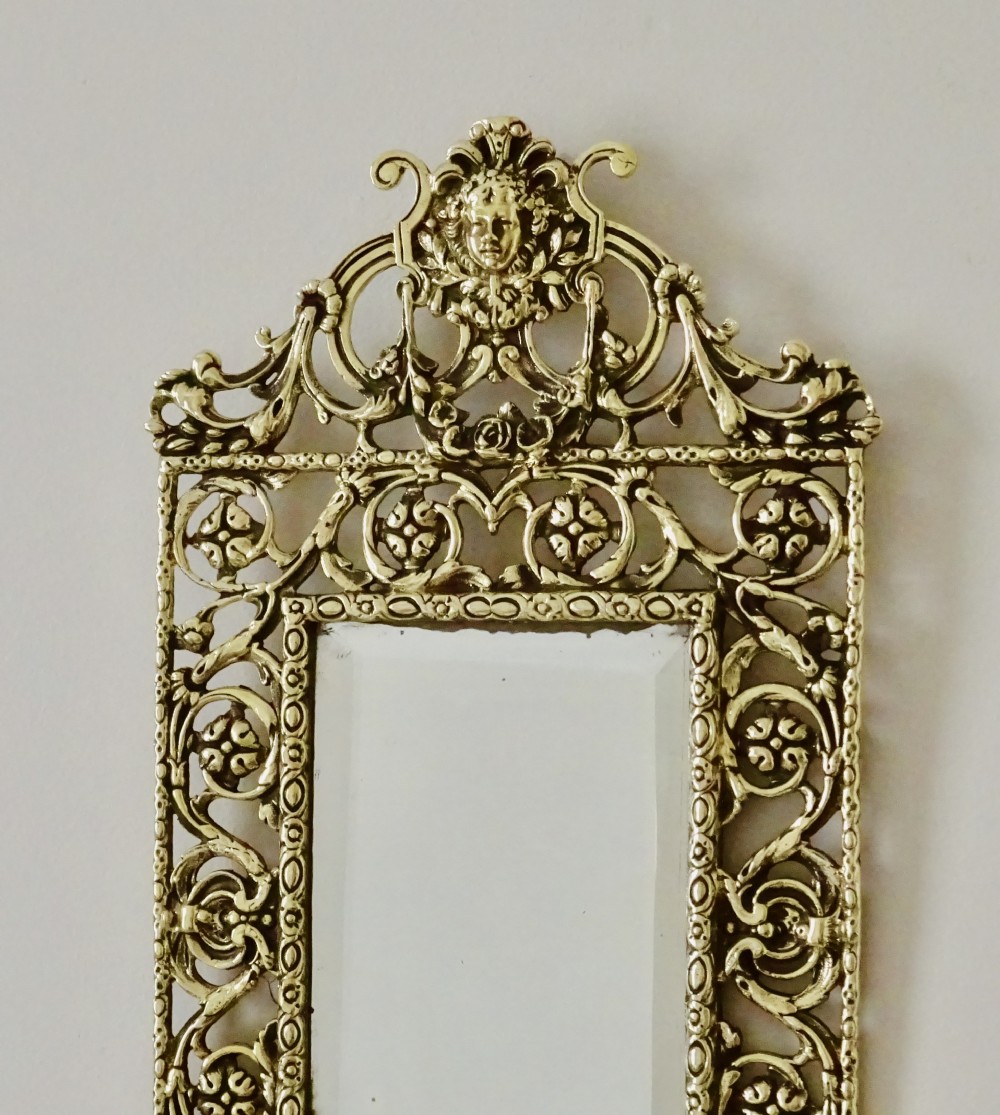 PAIR BRASS  GIRANDOLES WITH ORIGINAL MIRRORS View IV
