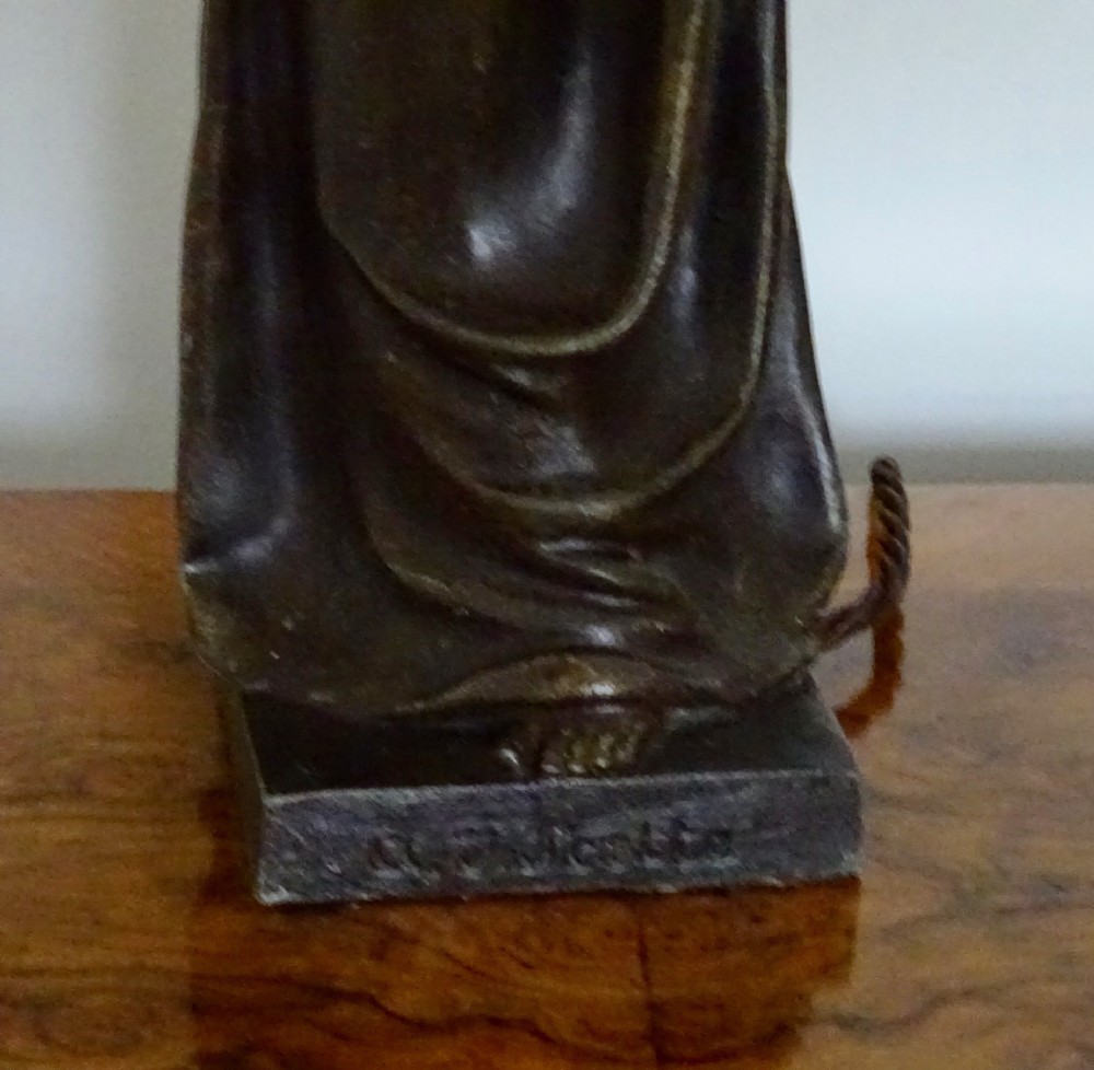 SPELTER LAMP BY A J SCOTTE  View VI