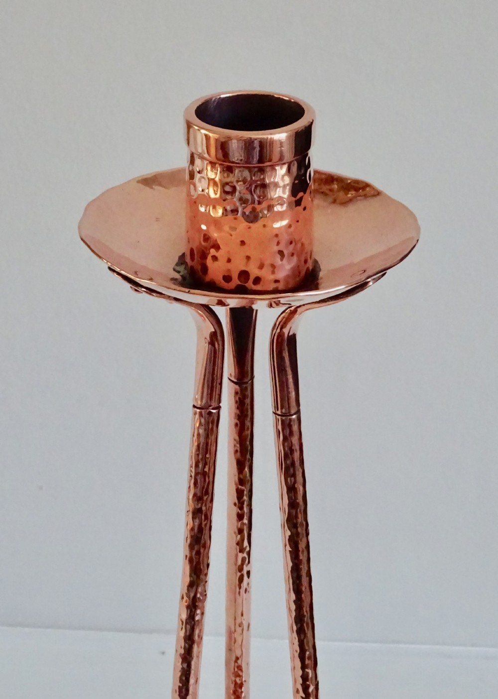 HANDMADE  ARTS AND CRAFTS COPPER CANDLESTICK View IV