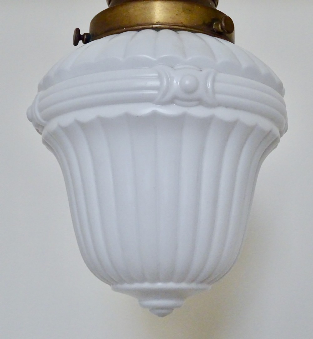 SMALL WHITE GLOBE CEILING LIGHT View IV
