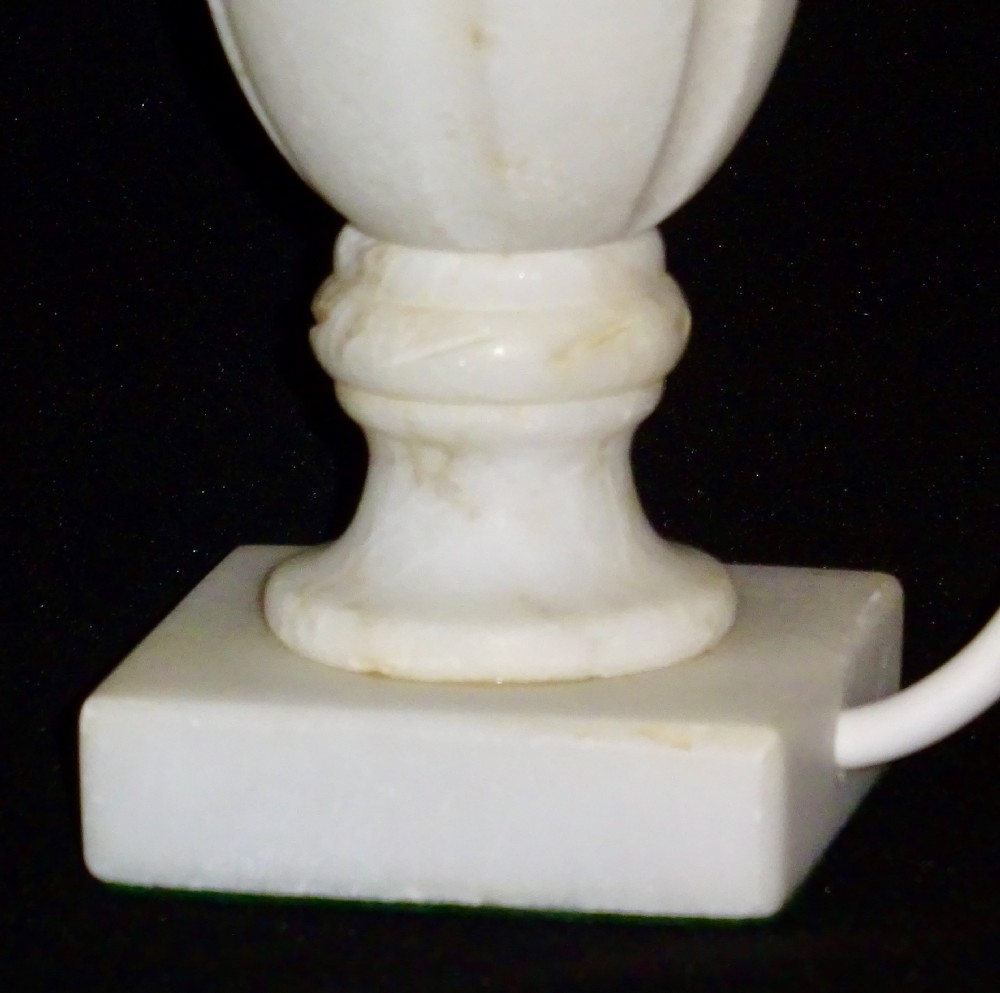 A SMALL WHITE MARBLE  LAMP View III