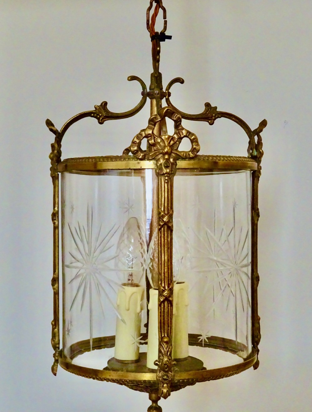 A DECORATIVE  BRASS HALL LANTERN View III