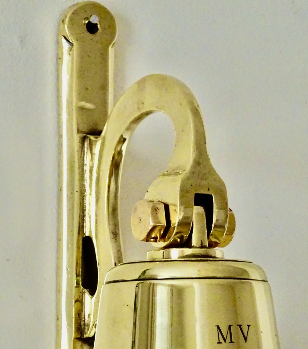 WALL MOUNTED EDWARDIAN SHIP'S BELL  'M V   DOROTHY' View III