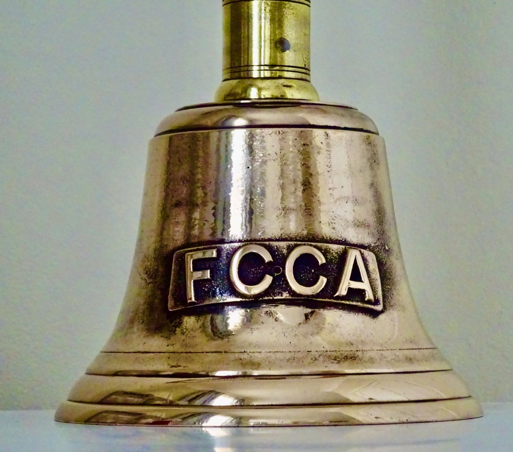 A LARGE RAILWAY HANDBELL WITH FCCA ON THE FRONT  View VI
