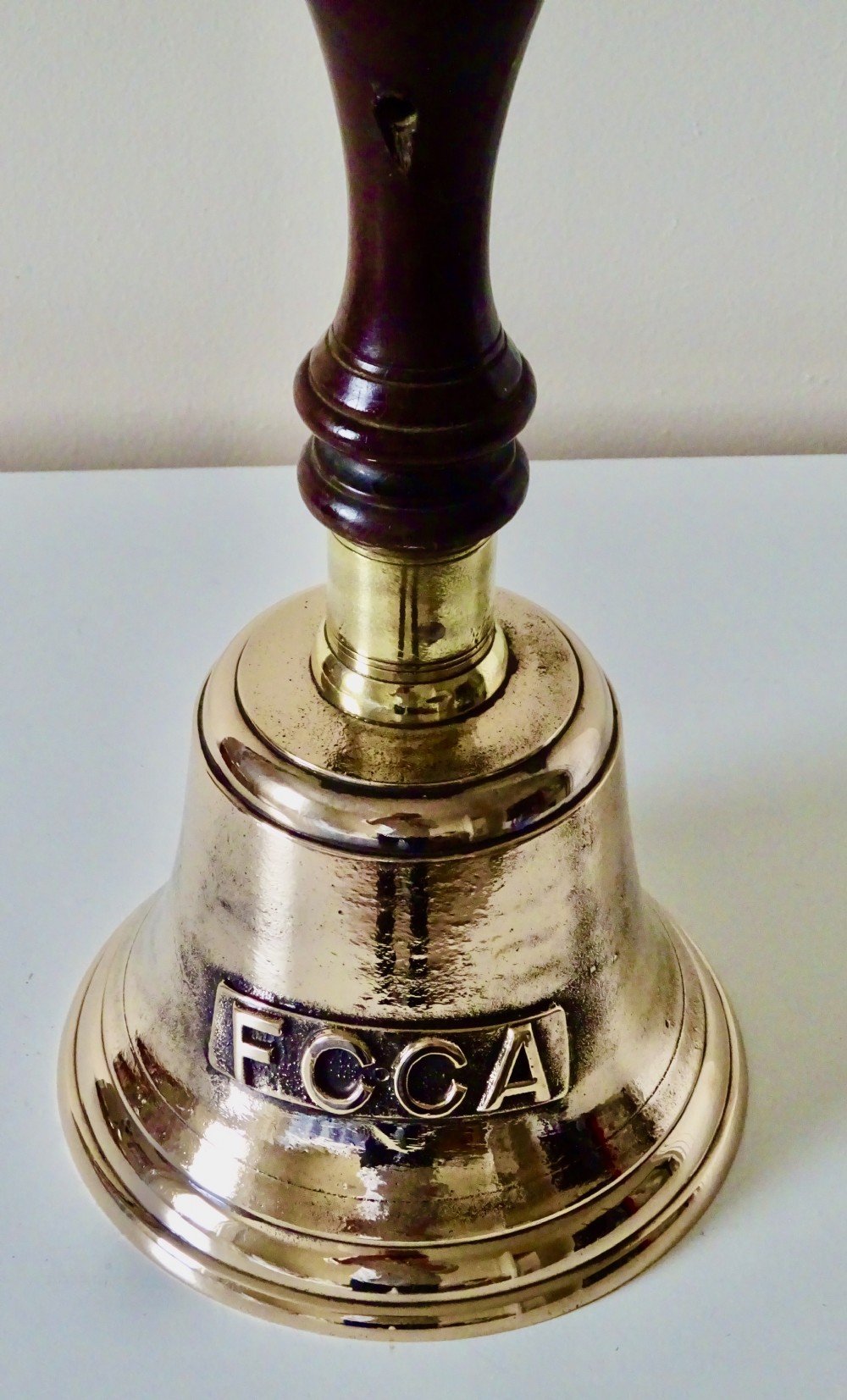 A LARGE RAILWAY HANDBELL WITH FCCA ON THE FRONT  View III