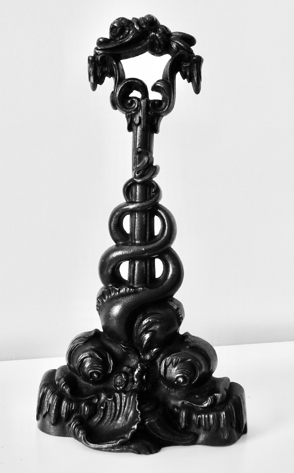 VICTORIAN CAST IRON DOLPHIN DOORSTOP