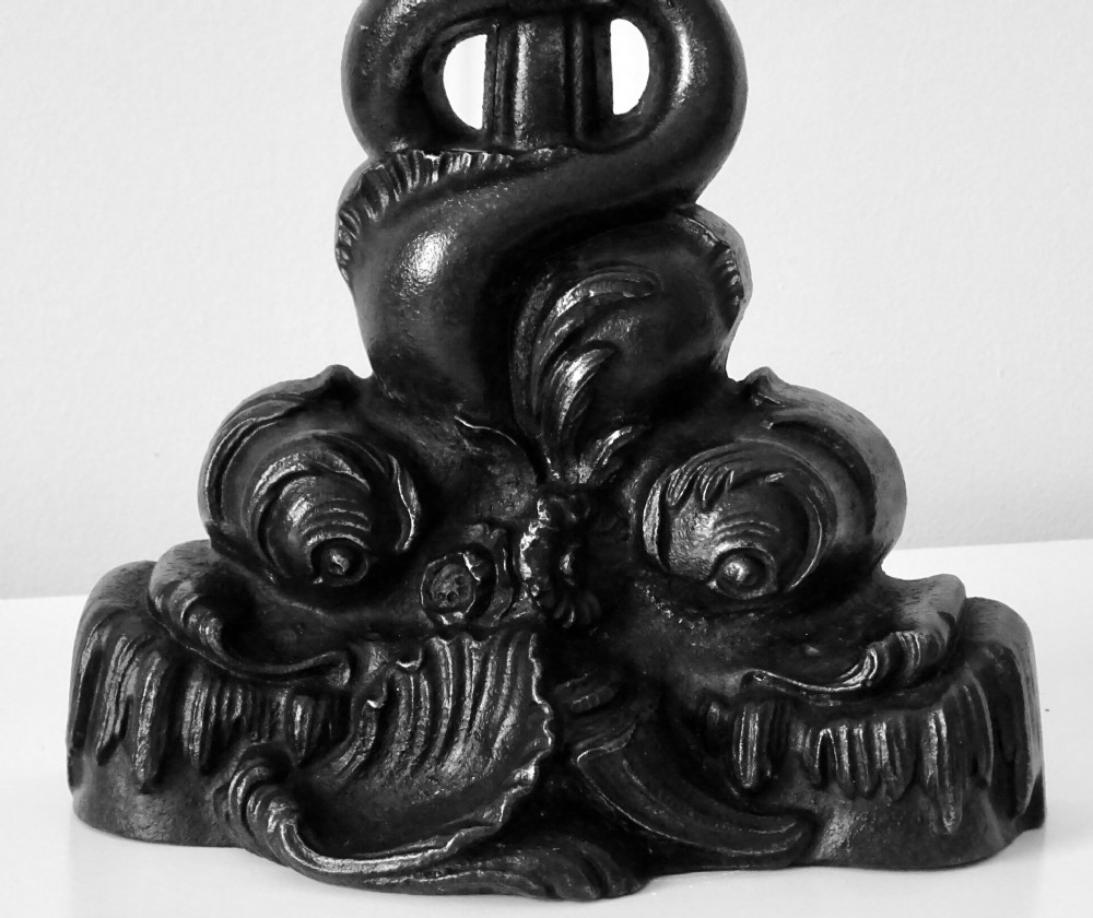 VICTORIAN CAST IRON DOLPHIN DOORSTOP View IV