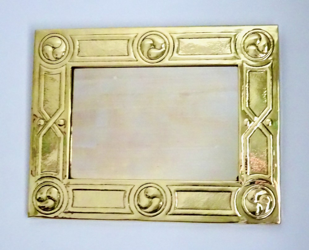 ARTS AND CRAFTS BRASS MIRROR View II