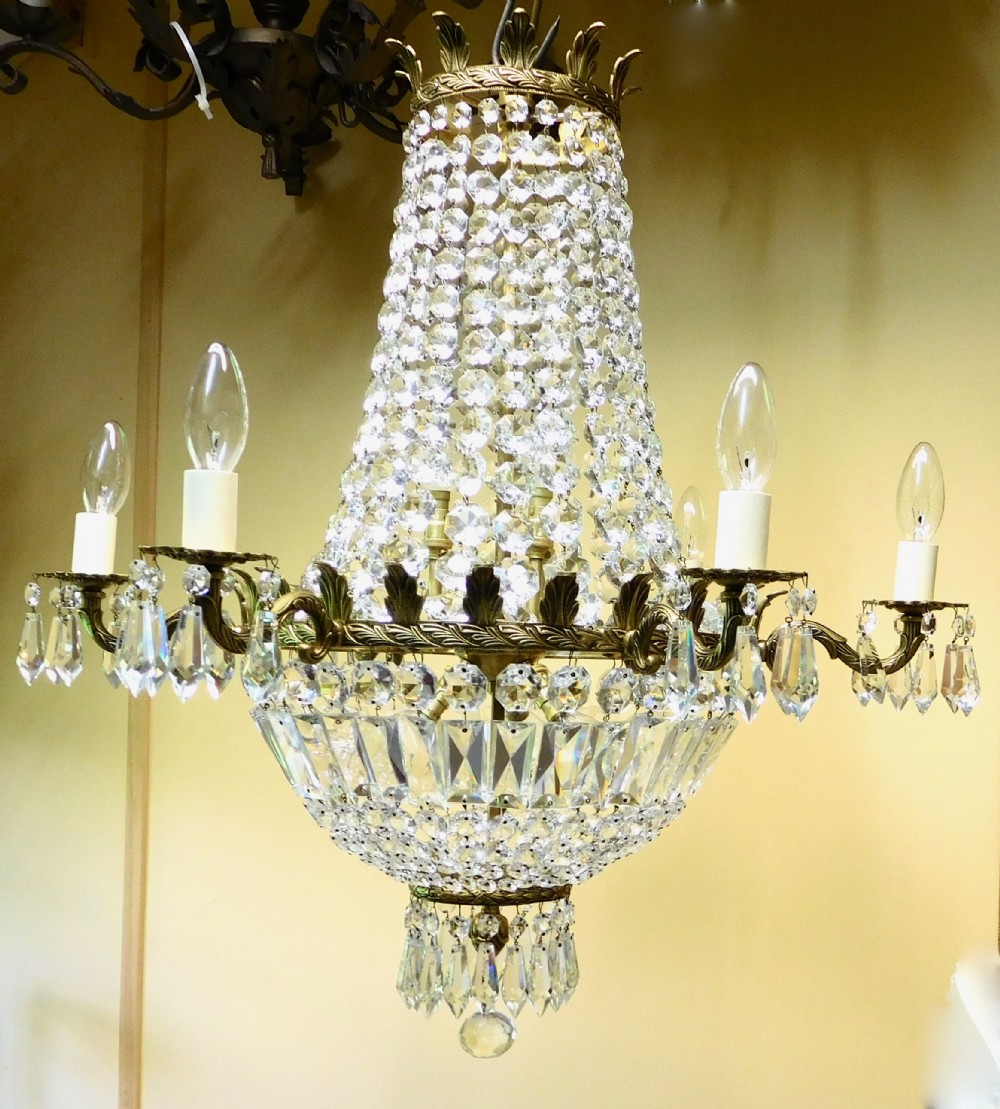 A LARGE WATERFALL CHANDELIER