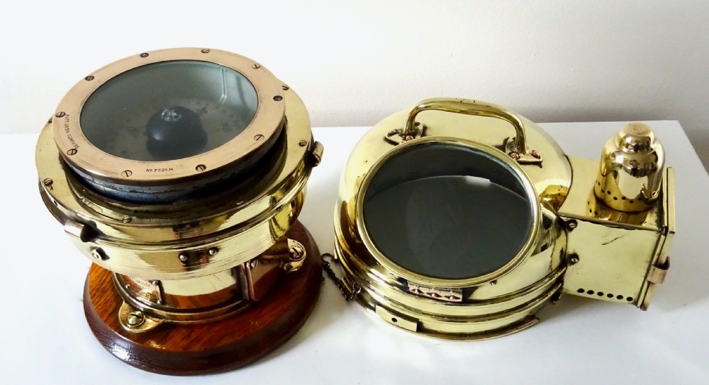 LARGE SHIP'S BINNACLE COMPASS View II