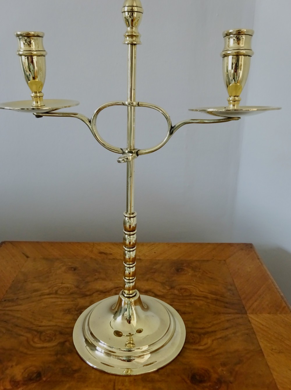 C 1890  PAIR ADJUSTABLE BRASS CANDLESTICKS View IV