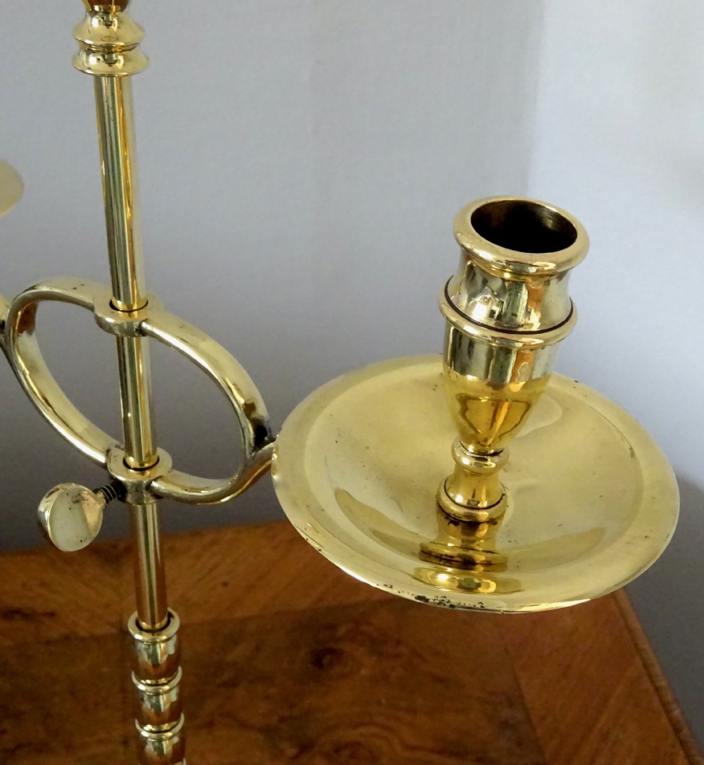 C 1890  PAIR ADJUSTABLE BRASS CANDLESTICKS View VI