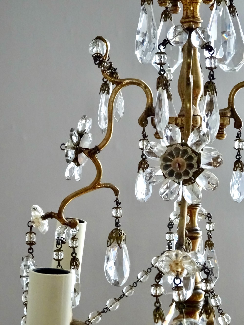 CANDLE LIT CHANDELIER CONVERTED TO ELECTRICITY View II