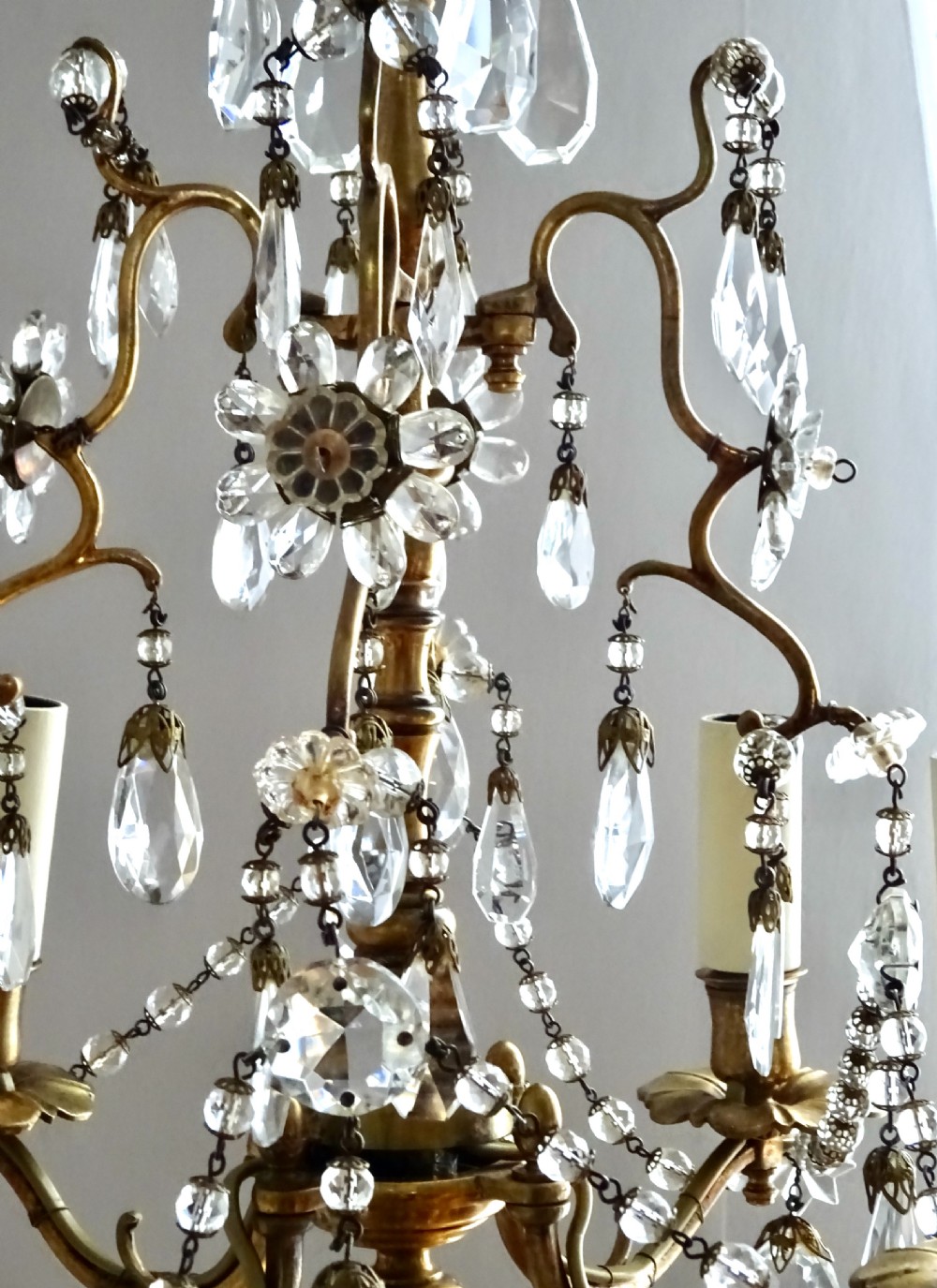 CANDLE LIT CHANDELIER CONVERTED TO ELECTRICITY View V