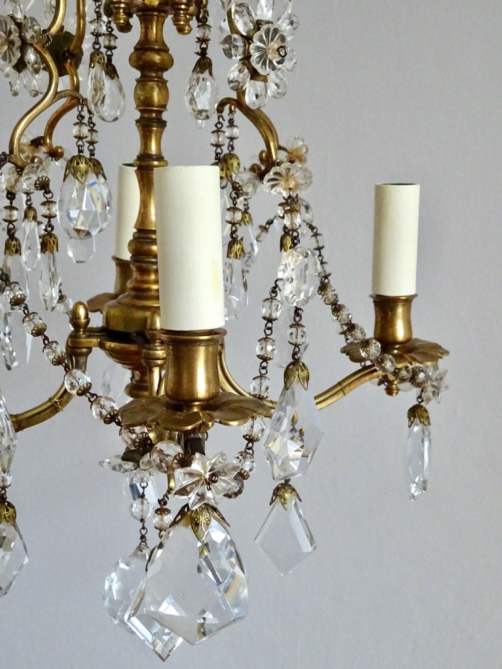 CANDLE LIT CHANDELIER CONVERTED TO ELECTRICITY View IX